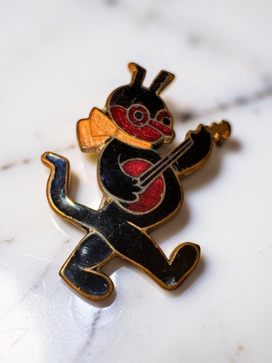 krazy kat Jewelry - Krazy Kat Enamel Cartoon Cat Brooch